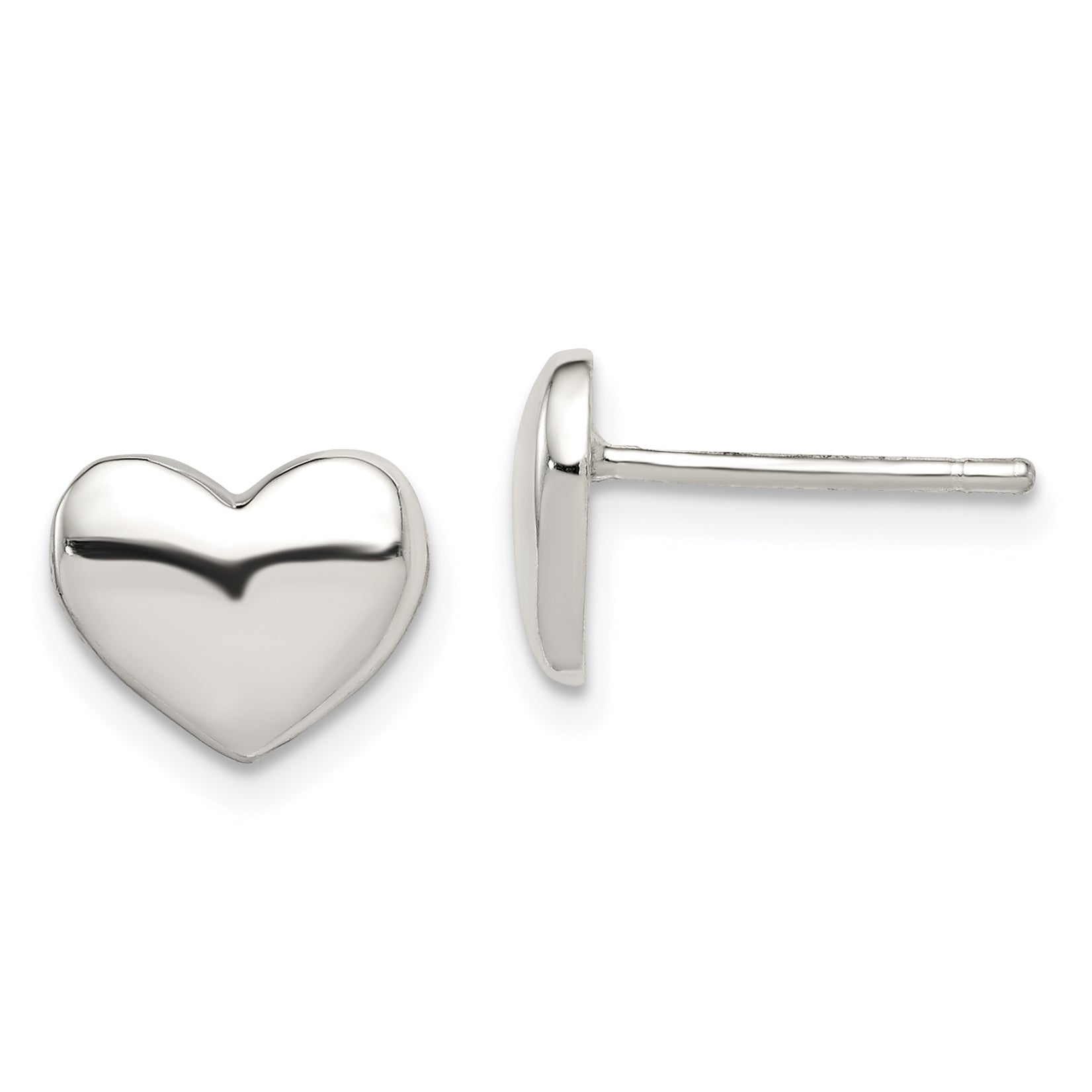 Sterling Silver Polished Heart Post Earrings Main image