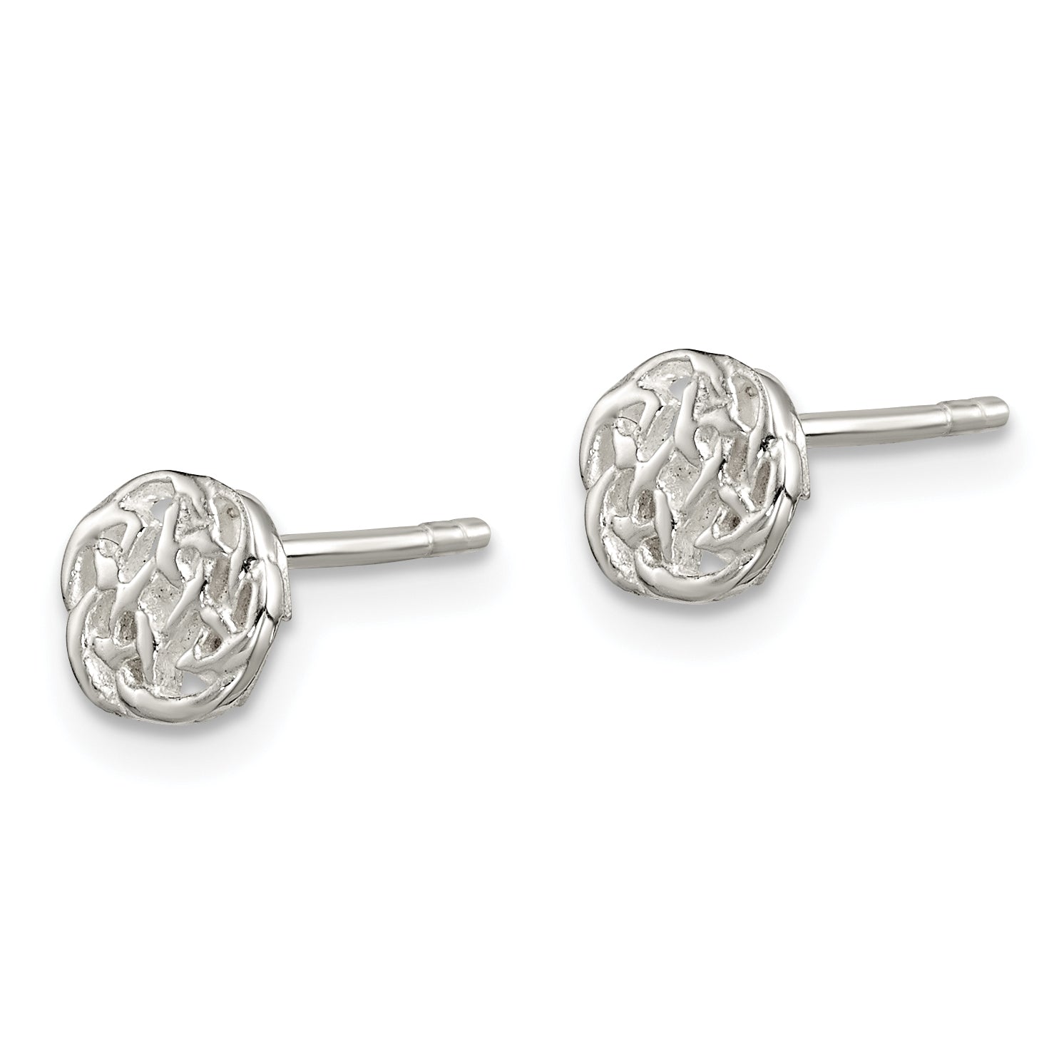 Sterling Silver Polished Celtic Knot Post Earrings Secondary image