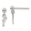 Sterling Silver Polished F Dangle Post Earrings