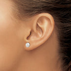 Basketball Mini Stud Earrings in Sterling Silver, 7mm Textured - Sophia Jewelers