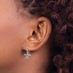 Turtle Dangle Earrings in Sterling Silver - Sophia Jewelers