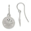 Sterling Silver Polished and Textured Sand Dollar Dangle Earrings