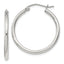 Sterling Silver 2mm Round Hoop Earrings
