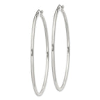 Sterling Silver 2mm Round Hoop Earrings