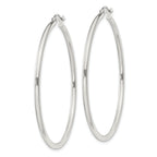 Sterling Silver 2mm Round Hoop Earrings