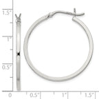 Sterling Silver 1.5x30mm Hoop Earrings