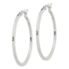 Sterling Silver 1.5x35mm Hoop Earrings