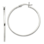 Sterling Silver 1.5x35mm Hoop Earrings