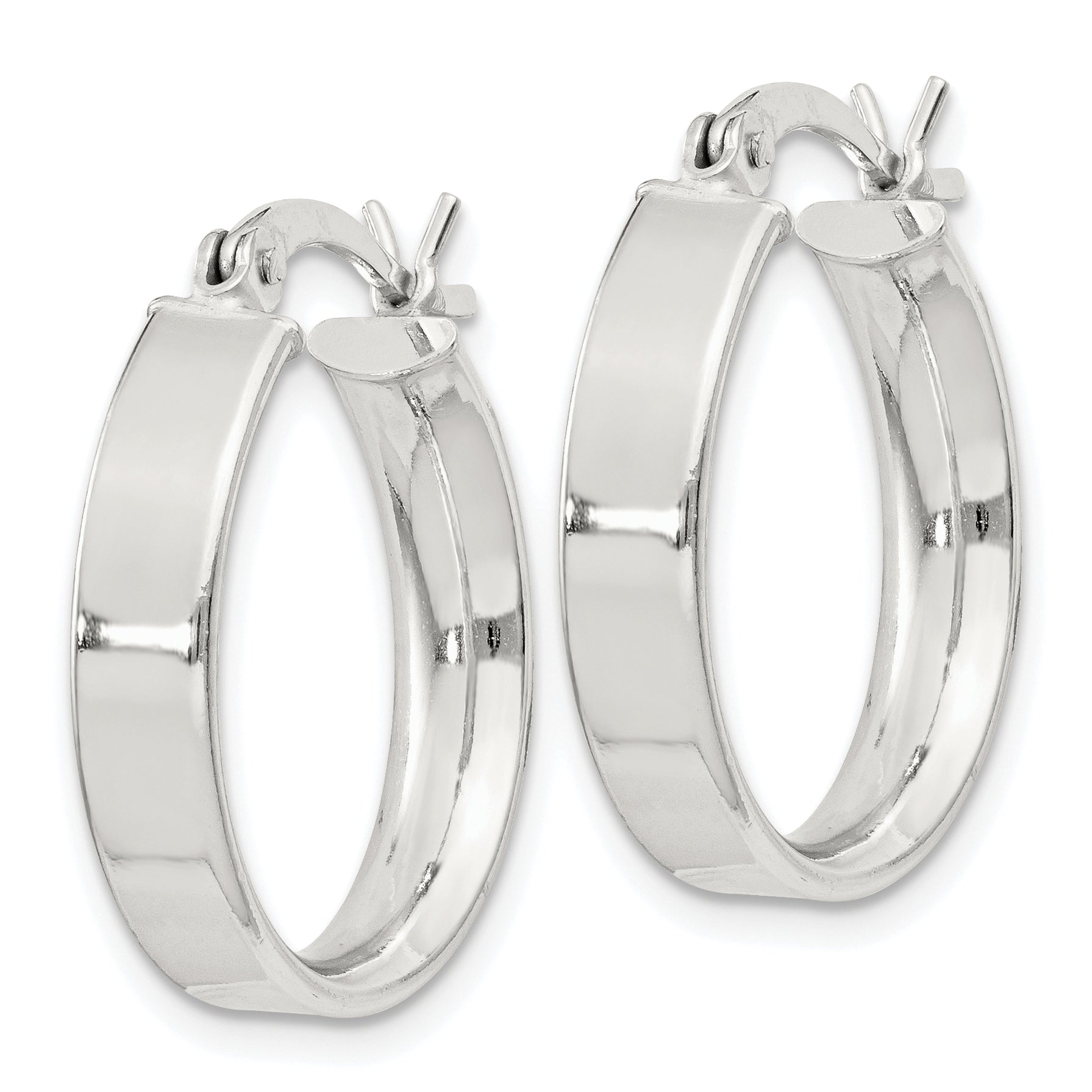 Sterling Silver 4.25x20 Hoop Earrings Secondary image