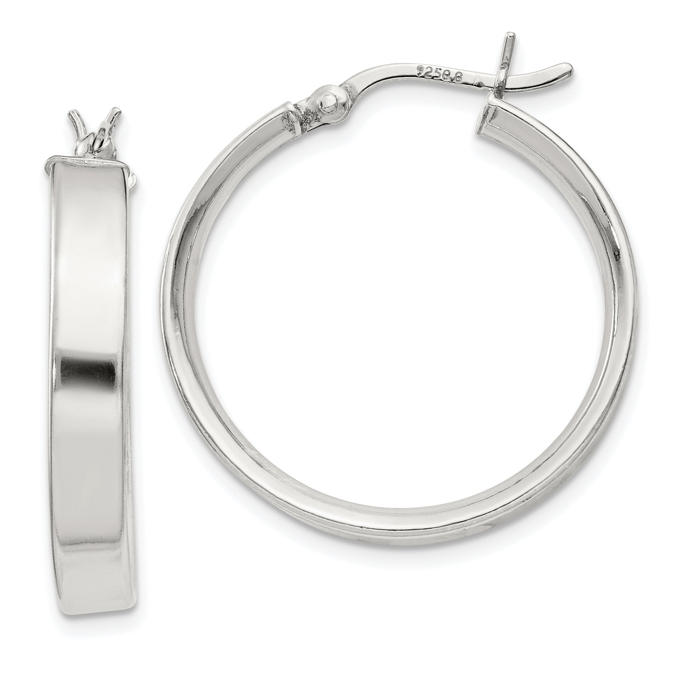 Sterling Silver 4.25x25Hoop Earrings Main image