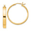 Sterling Silver Flash Gold-plated 4.25x30mm Hoop Earrings