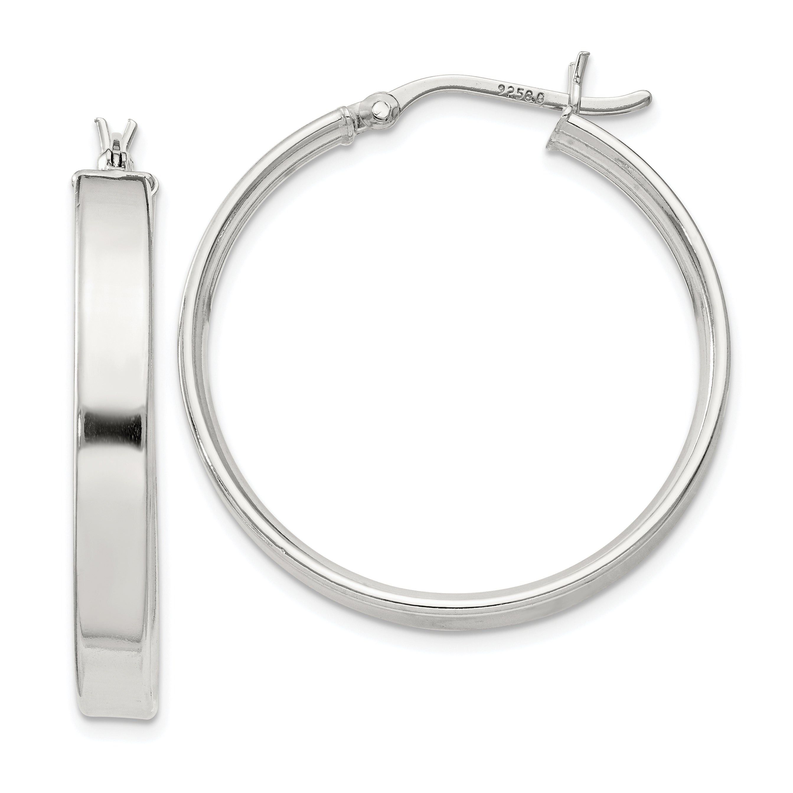 Sterling Silver 4.25x30 Hoop Earrings Main image