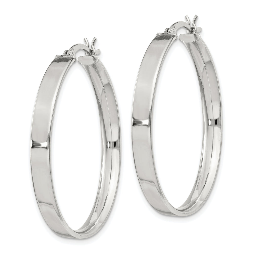 Sterling Silver 4.25x35 Hoop Earrings
