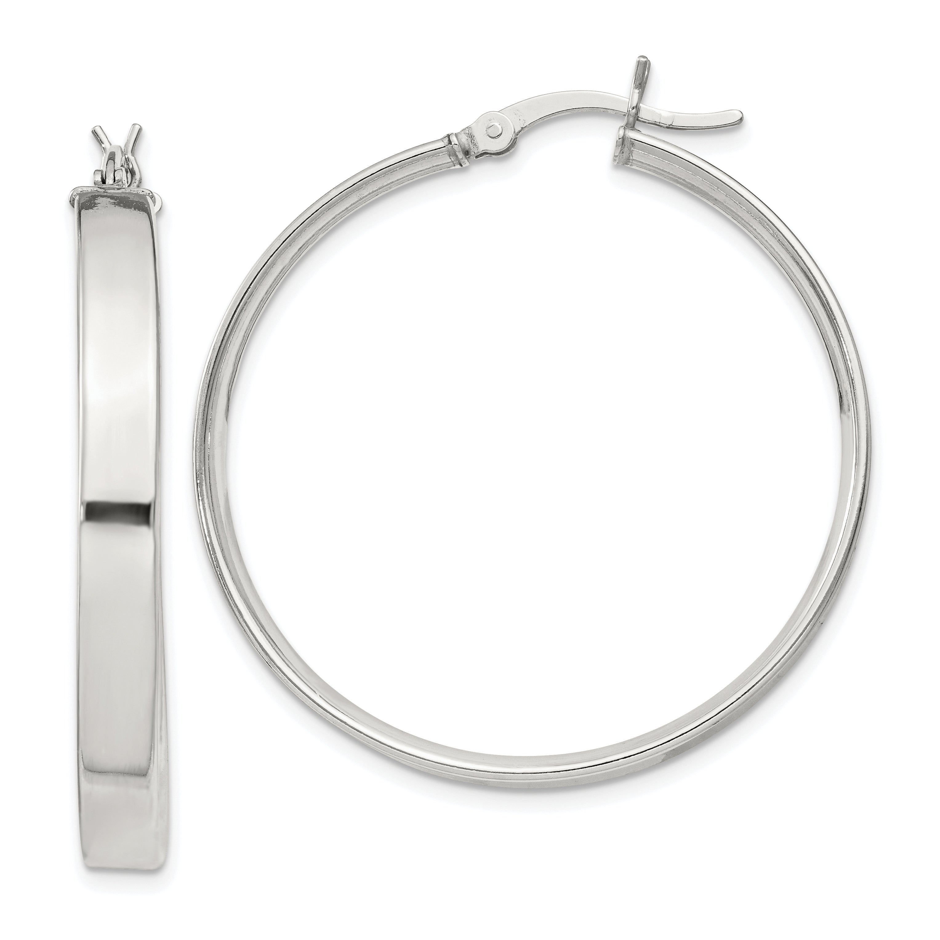 Sterling Silver 4.25x35 Hoop Earrings Main image