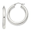 Sterling Silver 4mm Round Hoop Earrings