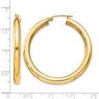 Flash Round Hoop Earrings in Gold-Plated Sterling Silver, 42mm - Sophia Jewelers