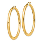 Flash Round Hoop Earrings in Gold-Plated Sterling Silver, 58mm - Sophia Jewelers