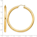 Flash Round Hoop Earrings in Gold-Plated Sterling Silver, 58mm - Sophia Jewelers