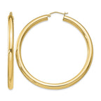 Flash Round Hoop Earrings in Gold-Plated Sterling Silver, 58mm - Sophia Jewelers