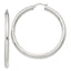 Sterling Silver 4mm Round Hoop Earrings