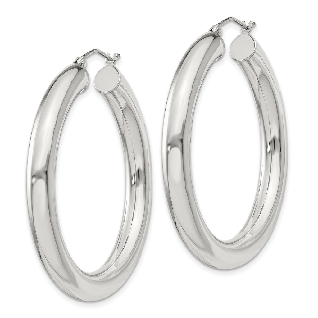 Sterling Silver 5mm Round Hoop Earrings