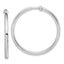 Sterling Silver RH-plated 2.5x37mm Non-Pierced Round Hoop Earrings