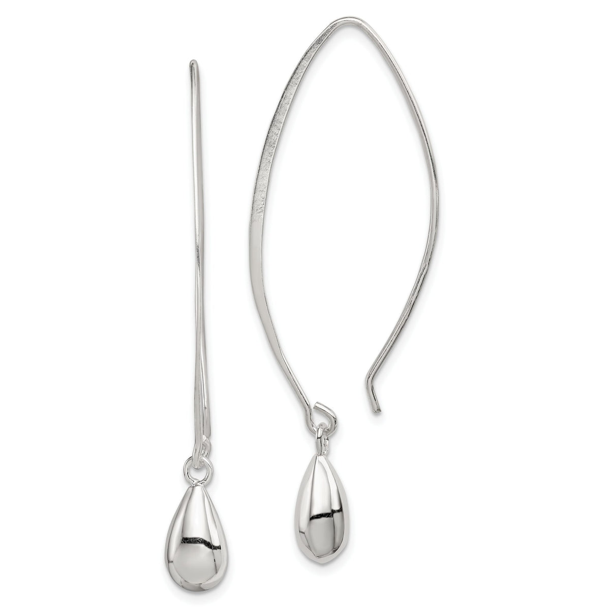 Fancy Dangle Earrings in Sterling Silver - Sophia Jewelers Main image