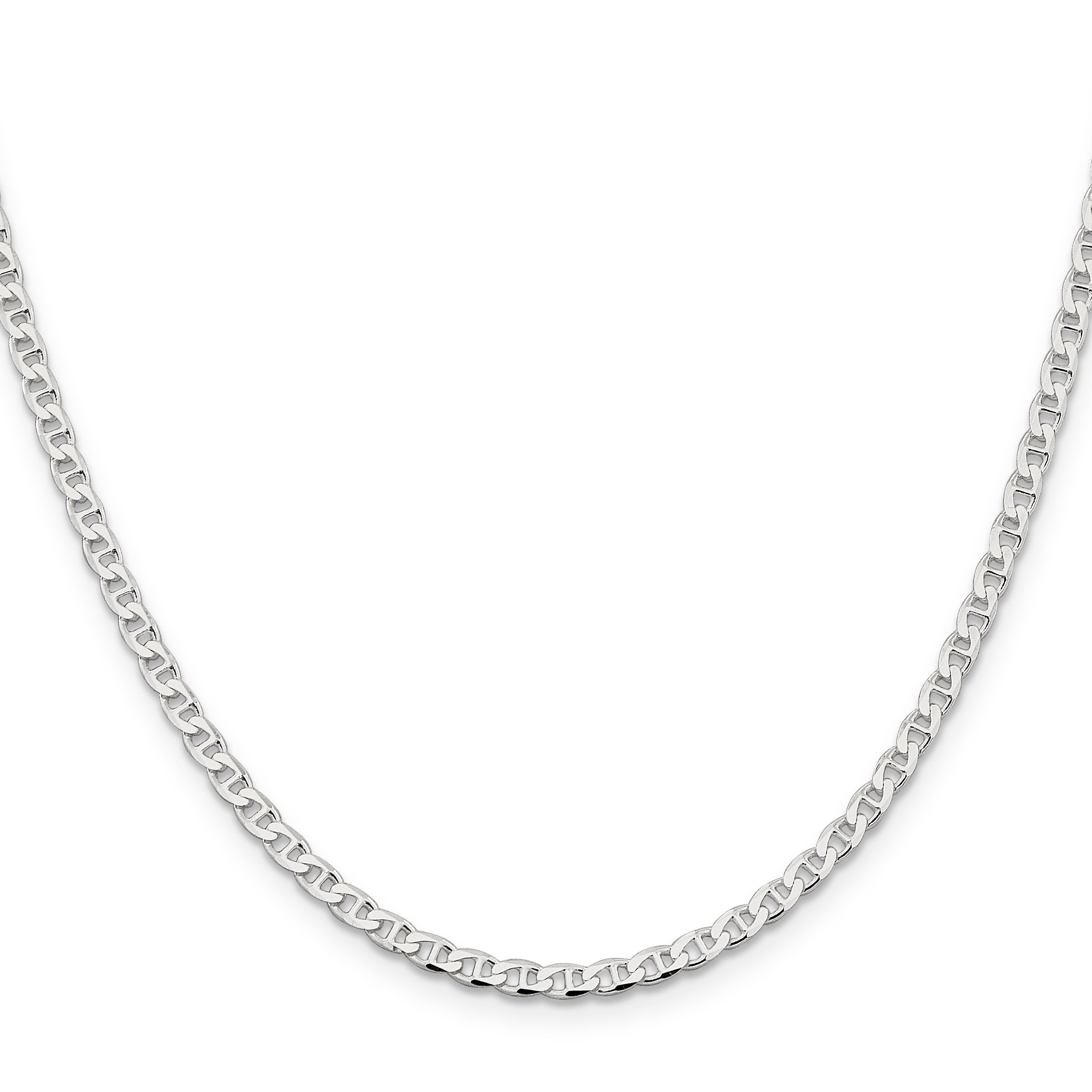 Sterling Silver Diamond-Cut Anchor Chain Necklace 3.15mm Secondary image
