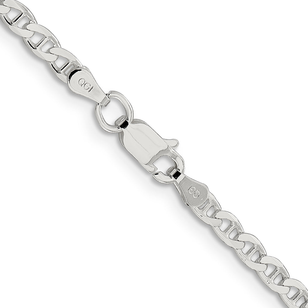 Sterling Silver Diamond-Cut Anchor Chain Necklace 3.15mm