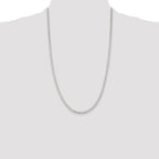 Sterling Silver 3.15mm Diamond-Cut Flat Anchor Curb Chain Anklet
