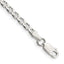 Sterling Silver 3.15mm Diamond-Cut Flat Anchor Curb Chain Anklet
