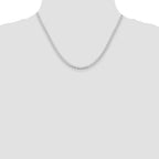 Sterling Silver Rhodium-plated 3.15mm Diamond-Cut Flat Anchor Curb Chain