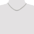 Sterling Silver 4.0mm Diamond-Cut Flat Anchor Curb Chain