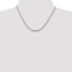 Sterling Silver 4.0mm D/C Flat Anchor Curb Chain