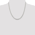 Sterling Silver 4.0mm Diamond-Cut Flat Anchor Curb Chain
