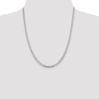 Sterling Silver 4.0mm Diamond-Cut Flat Anchor Curb Chain
