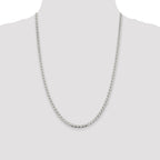 Sterling Silver 4.0mm Diamond-Cut Flat Anchor Curb Chain