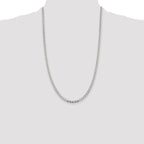 Sterling Silver 4.0mm Diamond-Cut Flat Anchor Curb Chain