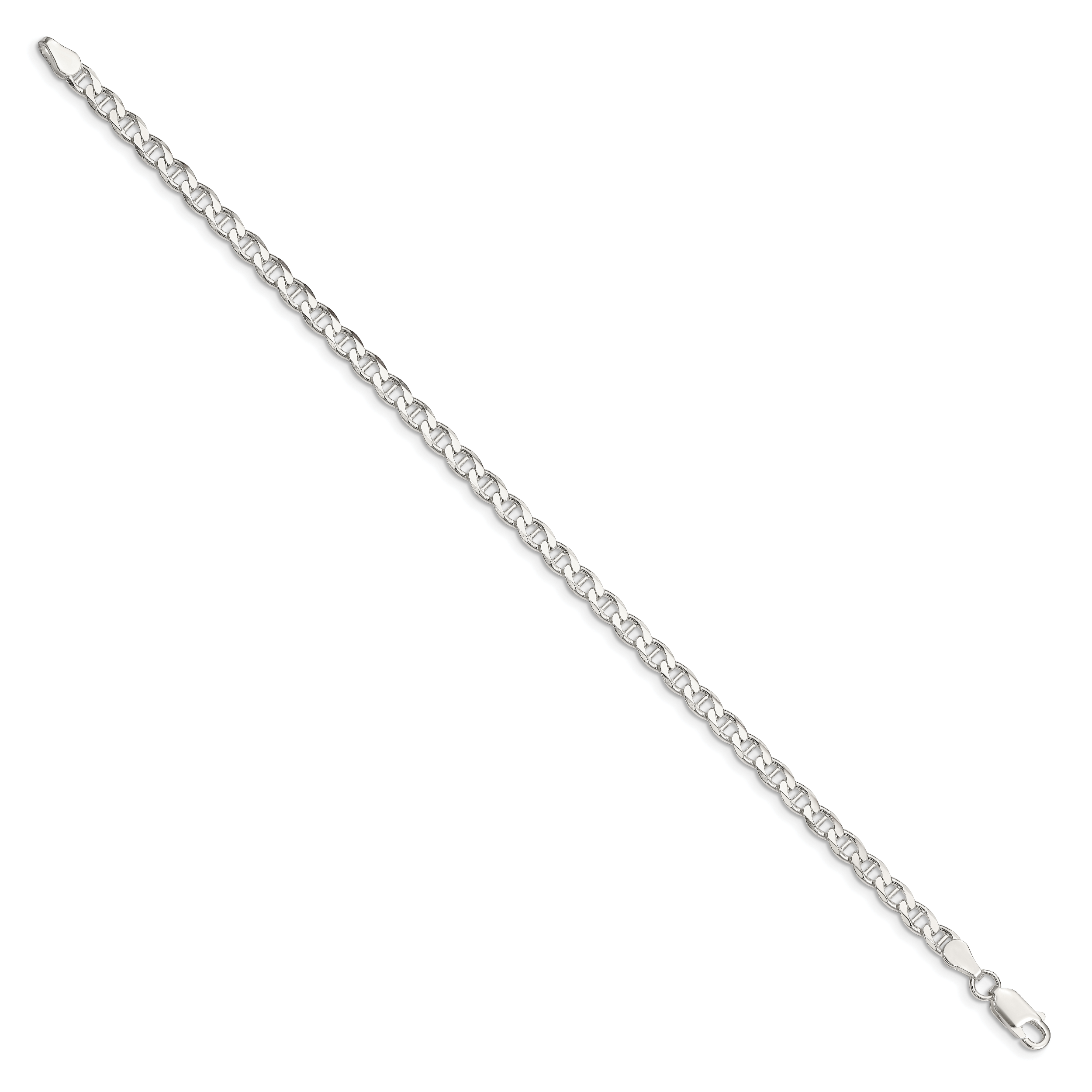 Sterling Silver Diamond-Cut Anchor Chain Necklace 4.15mm