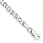 Sterling Silver 4.0mm Diamond-Cut Flat Anchor Curb Chain