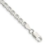 Sterling Silver 4.0mm Diamond-Cut Flat Anchor Curb Chain
