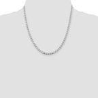 Sterling Silver Rhodium-plated 4.0mm D/C Flat Anchor Curb Chain