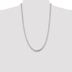 Sterling Silver 4.65mm Diamond-Cut Flat Anchor Curb Chain