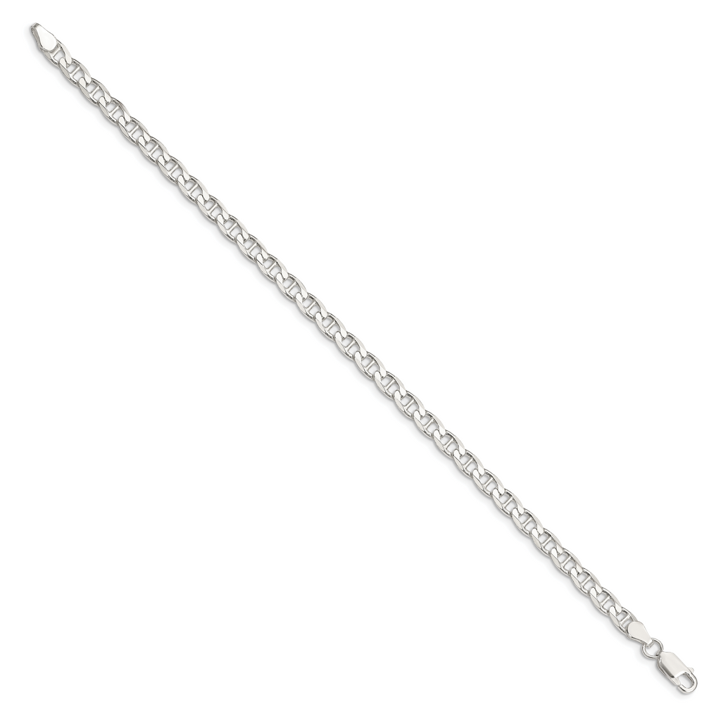 Sterling Silver 4.65mm D/C Flat Anchor Curb Chain