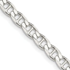 Sterling Silver 4.65mm Diamond-Cut Flat Anchor Curb Chain