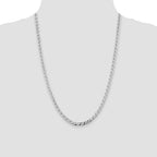 Sterling Silver Rhodium-plated 4.65mm D/C Flat Anchor Curb Chain