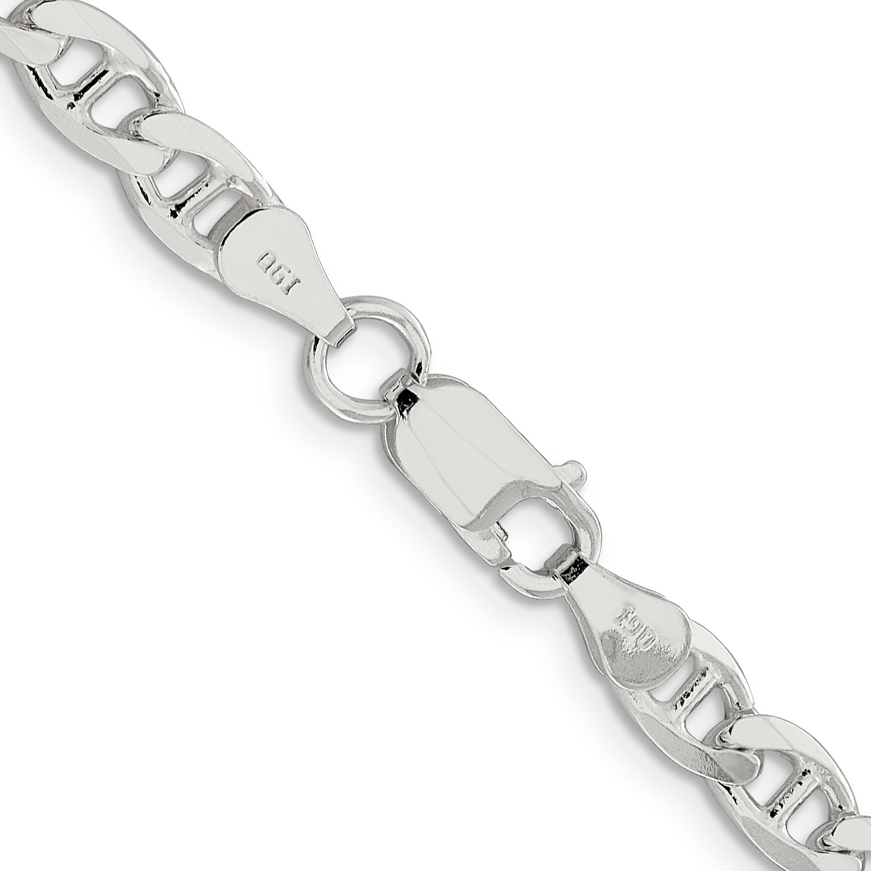 Sterling Silver 5.7mm D/C Flat Anchor Curb Chain