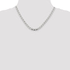 Sterling Silver 5.7mm D/C Flat Anchor Curb Chain