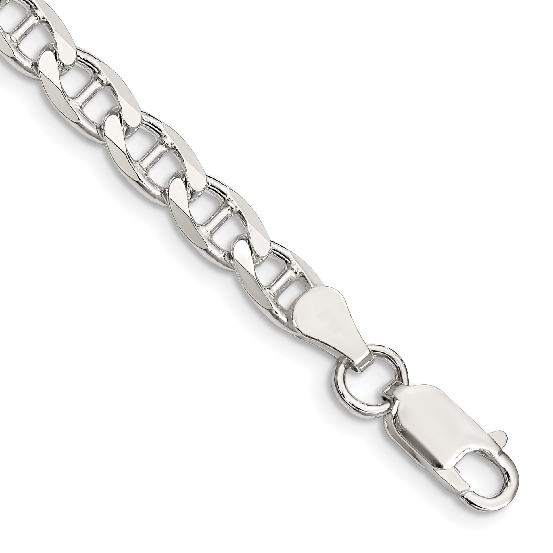 Sterling Silver 5.7mm D/C Flat Anchor Curb Chain Main image