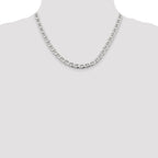 Sterling Silver 6.5mm D/C Flat Anchor Curb Chain